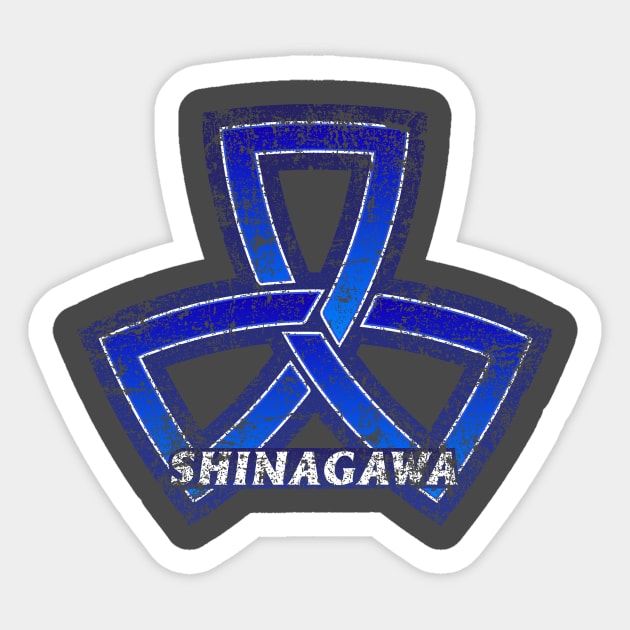 Shinagawa Ward of Tokyo Japanese Symbol Distressed Sticker by PsychicCat